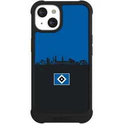 Nivocase Hülle für Apple iPhone 13 Stossfeste Handyhülle NIVOmax Case Schwarz HSV Hamburg Skyline (Apple iPhone 13), Smartphone Hülle, Schwarz