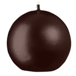 Kopschitz Kerzen Kugelkerzen Metallic Glanz Brandy Ø 60 mm, 12 Stück
