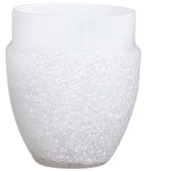 Vase 16 cm Glas Weiß
