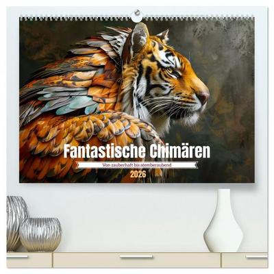 Fantastische Chimären - von zauberhaft bis atemberaubend (hochwertiger Premium Wandkalender 2026 DIN A2 quer), Kunstdruck in Hochglanz