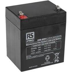 RS PRO Bleiakku AGM 12V 4Ah (1 Stk., 4000 mAh), Batterien + Akkus