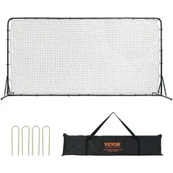 VEVOR Fußball Rebounder Kickback Tor Rückprallwand 366x121cm Einstellbar