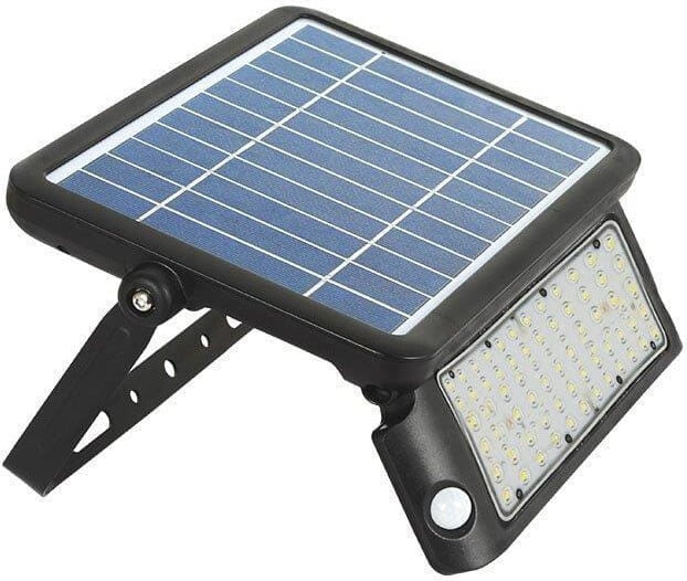 V-TAC LED-schijnwerper op zonne-energie, wandmontage, zwart