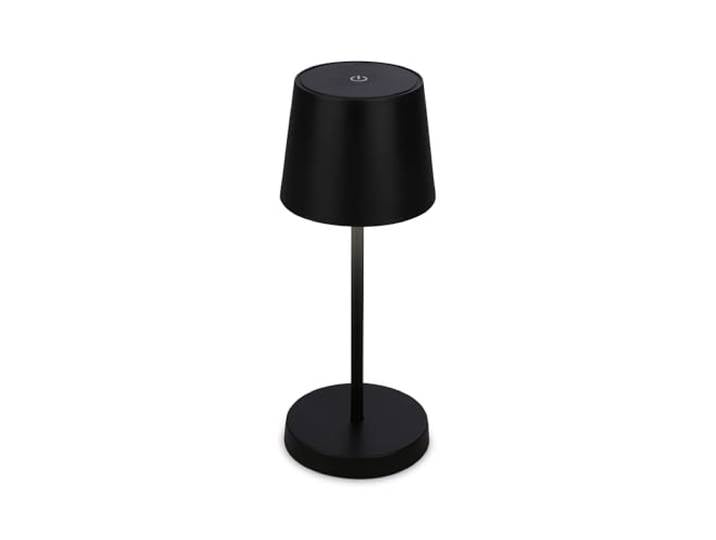BRILONER - Lampe de table LED sans fil\, lampe de chevet dimmable tactile\, bureau\, extérieur et intérieur\, USB-C\, lumière blanche chaude\, 26x10\,5 cm\, noir