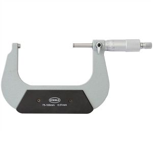 STEINLE Bügelmessschraube 21300100, DIN 863, analog, 0,01mm Auflösung, in mm, Messbereich 75 - 100 mm