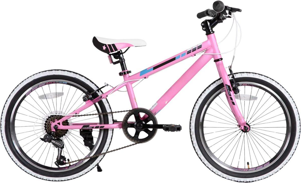 Kinder Mountainbike 20 Zoll (51 cm) - 7-Gang Schaltung, V-Brake, Stahlrahmen - Rosa