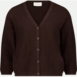 Strick-Cardigan mit 3/4 Arm Braun 38