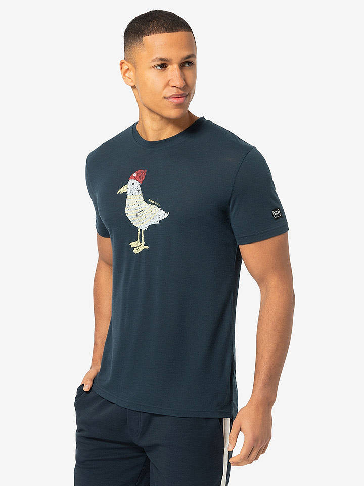 super.natural Funktionsshirt "Johnny" in Dunkelblau - S