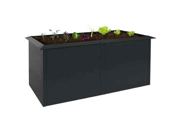 Mendler Hochbeet HWC-N24 Schneckenkante 78x170x90cm anthrazit