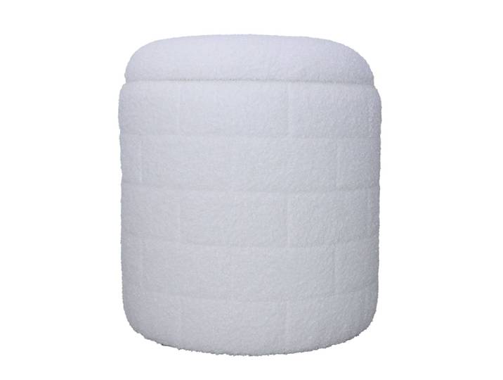Tabouret en tissu, blanc
