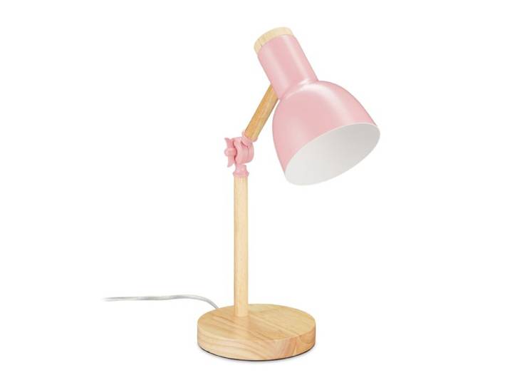 Relaxdays Schreibtischlampe Holz verstellbar