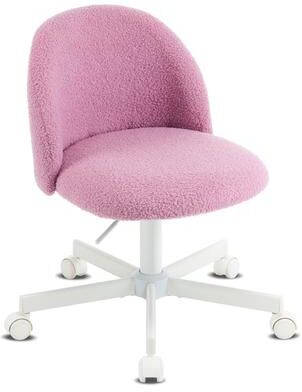 No Teddy Velvet Liftable Swivel Office Chair Makeup Chair with Wheels