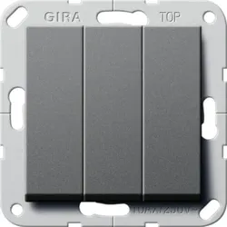 Gira Wippschalter Wechsel 3-fach System 55 Anthrazit 283228