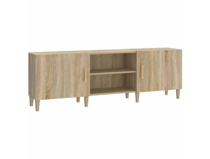 KGFHERENB TV-Schrank Lowboard Sonoma-Eiche 150x30x50 cm Fernsehtisch Schafft geordnete Stellflächen im Wohnbereich und Schlafzimmer durch offene Fächer sowie eine breite Deckplatte.