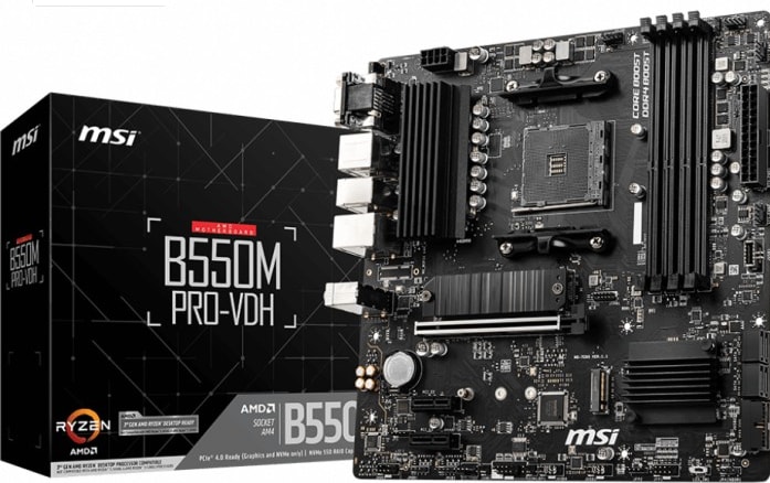 MSI B550M PRO-VDH mATX Mainboard Sockel AM4 M.2/DP/VGA/HDMI/LAN 7C95-017R