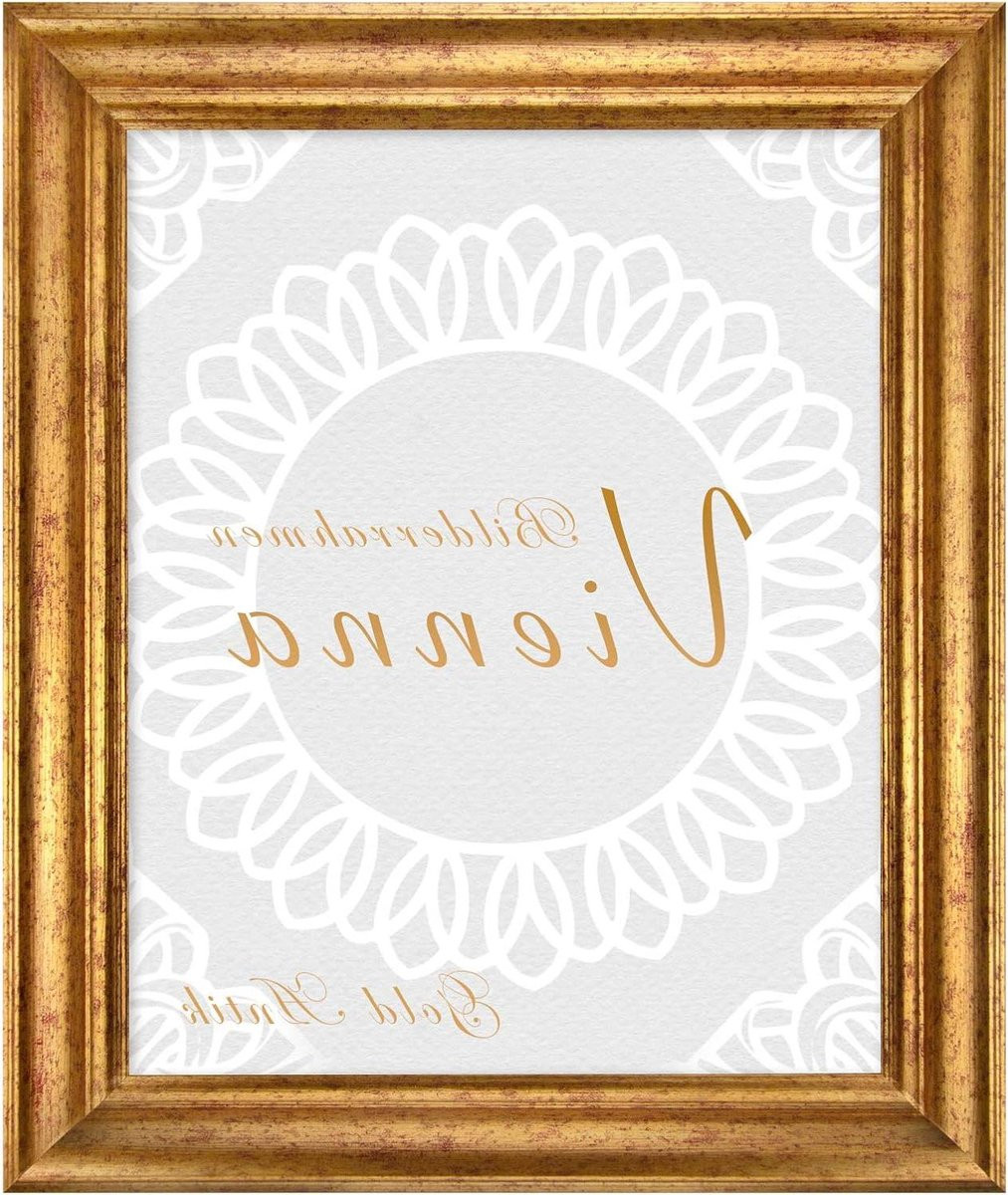 Fotolijst Hout Dubbel Goud Profiel Antiek Goud - 30 x 30 cm