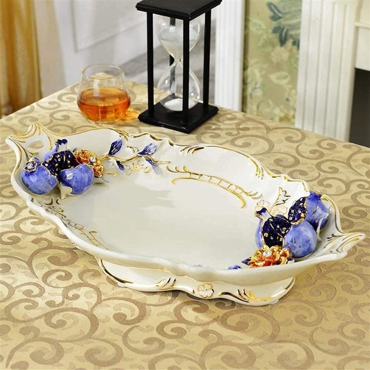 Fruitschaal Set met Dienblad - Keramiek - 15 Liter