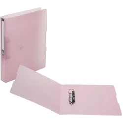 herlitz Ringbuch 2-Ringe DIN A4 3.8 cm rosa-transparent