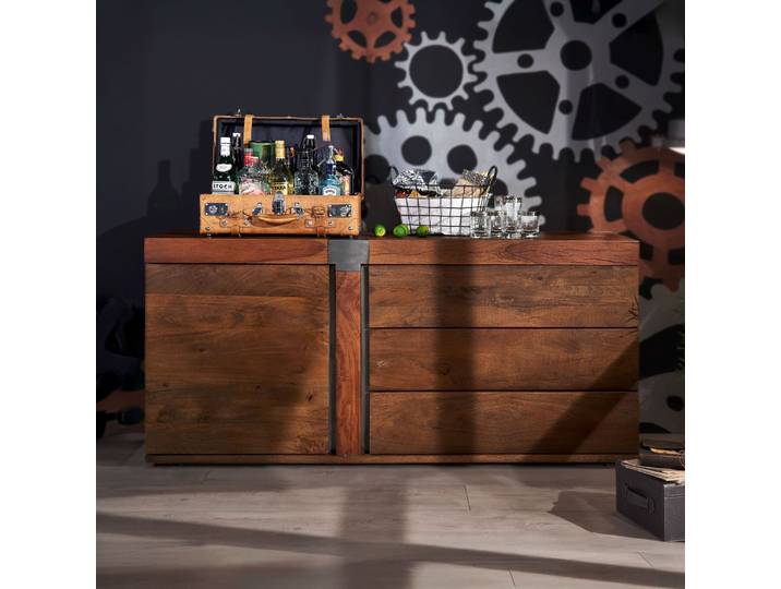 Sideboard Mango 160x45x75 braun lackiert Amsterdam #10