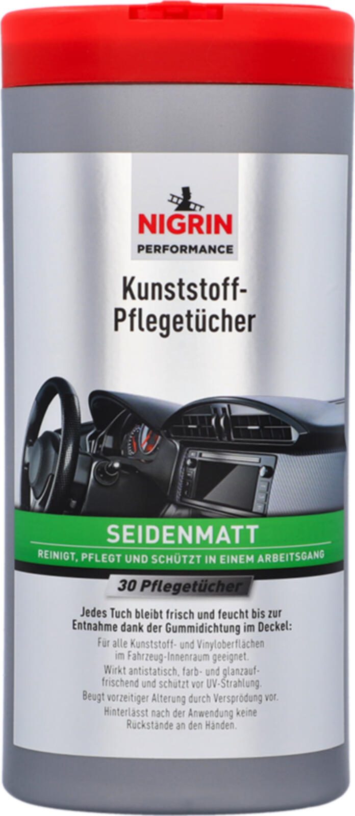 NIGRIN feuchte Reinigungstücher Performance Kunststoffpflege seidenmatt 3339