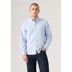 Langarmhemd LEVI'S "AUTHENTIC BUTTON DOWN", Herren, Gr. XL, N-Gr, allure, Web, Obermaterial: 100% Baumwolle, Hemden, mit Ton-in-Ton Logostickerei auf der Brust