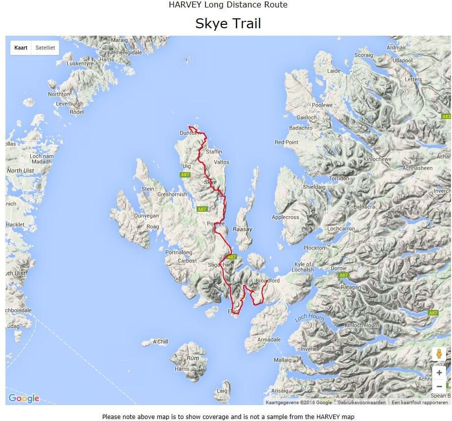 Carte de randonnée - Skye Trail XT40   Harvey Maps - National Trail maps