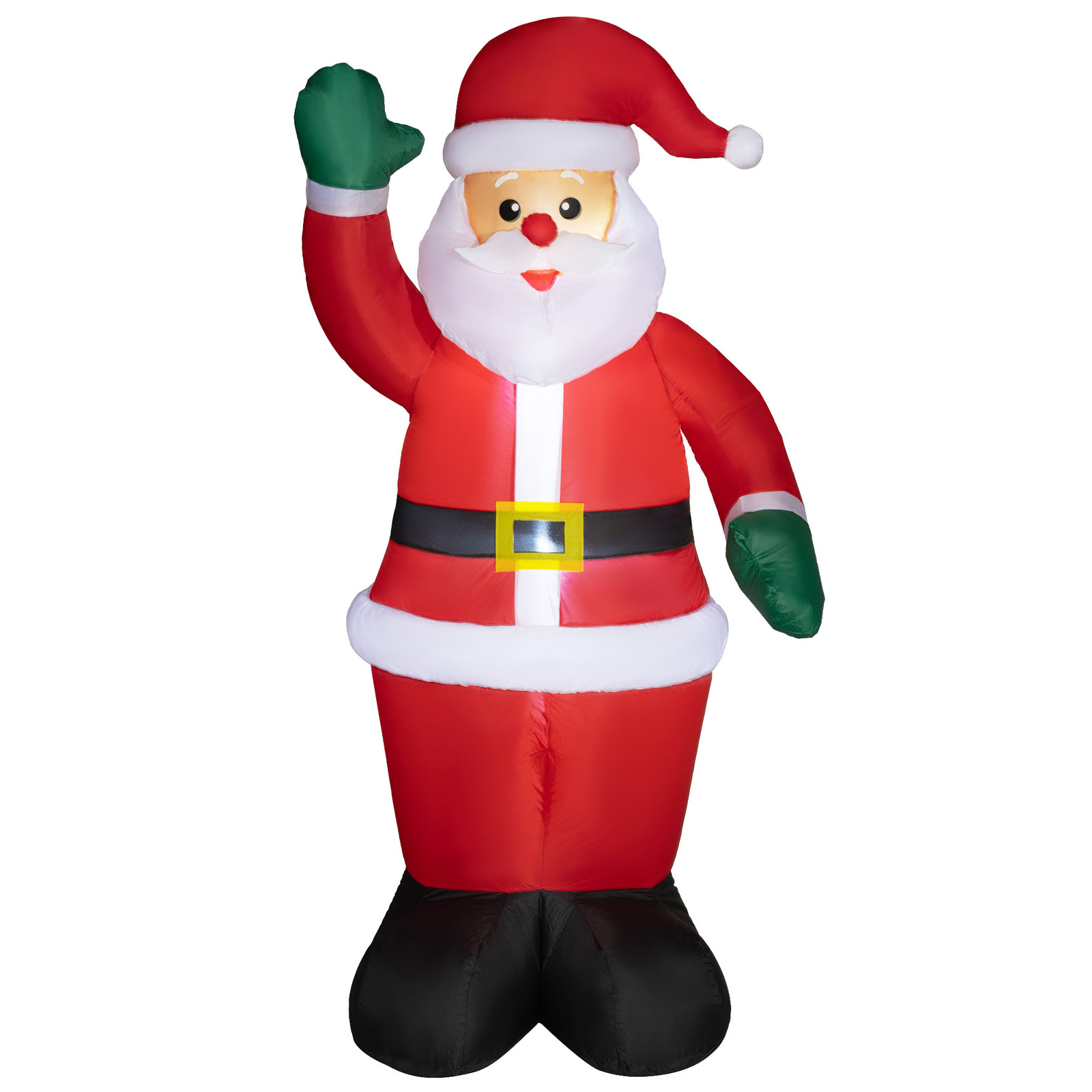 Outsunny Zelfopblaasbare Kerstman met LED-verlichting, Weerbestendig, Hoogte: 1,84 m