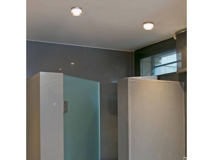 FARO BARCELONA LED-Einbauleuchte Ebba für das Badezimmer, weiß / opal, für Badezimmer, Kunststoff, Modern