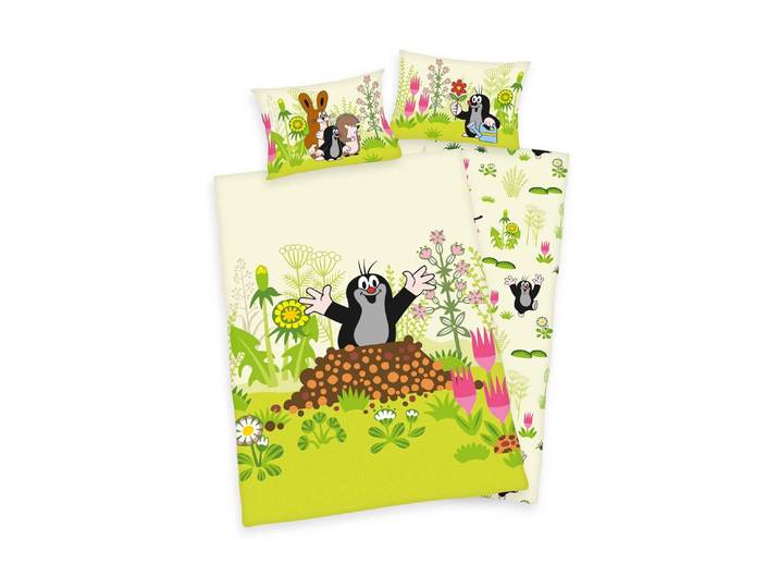 Kinderbettwäsche HERDING Der kleine Maulwurf , bunt, B/L: 100cm x 135cm, 1 Stk., 1 Stk., Renforcé, B/L: 60cm x 40cm, Renforcé, Obermaterial: 100% Baumwolle, Bettwäsche, Kinderbettwäsche, mit tollem Motiv