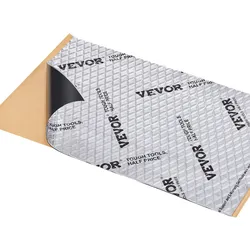 VEVOR 34er-Set Dämmmatte Auto 3,3m2 Antidröhnmatte 248,9x398,8mm Fahrzeugdämmung 80mil (2mm) Stärke Aluminium-Folie Schallschutzmatte Hitzebeständig Lärmschutz Akustikdämmung Geräuschdämmung