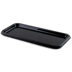 MONOUSO - Plastikplatte rechteckig schwarz 35x16cm (10 Stück)