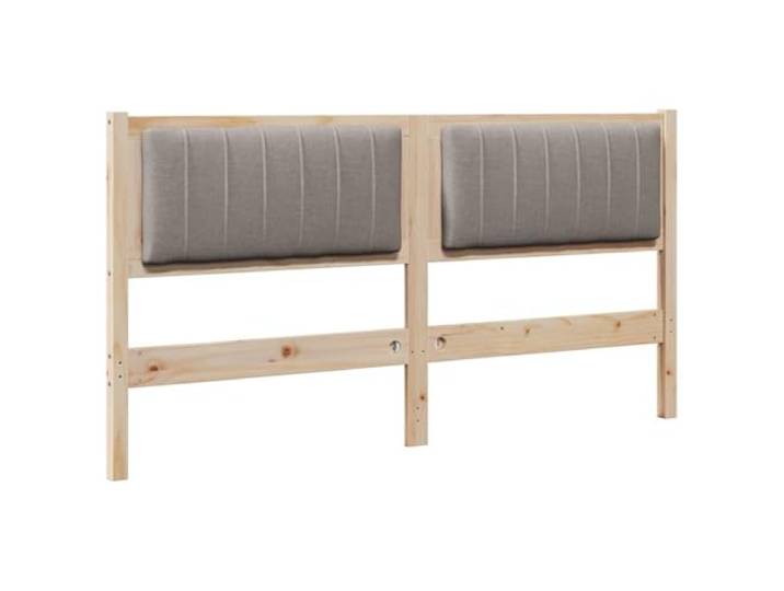 Makastle Gepolstertes Kopfteil Braun Kiefer 165,5x85,5 cm 100% Polyesterstoff
