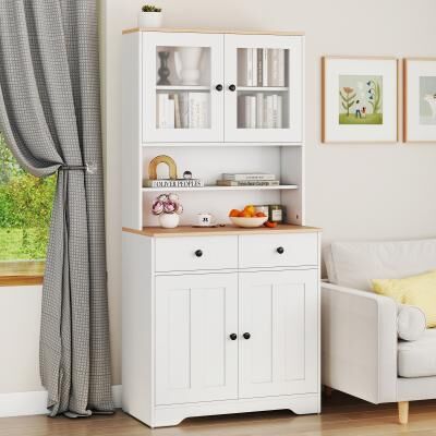 Lirago Pantry Cabinet with 2 Removable Shelves