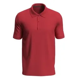 Stedman Henry Polo Short Sleeve Rot Baumwolle Small Herren