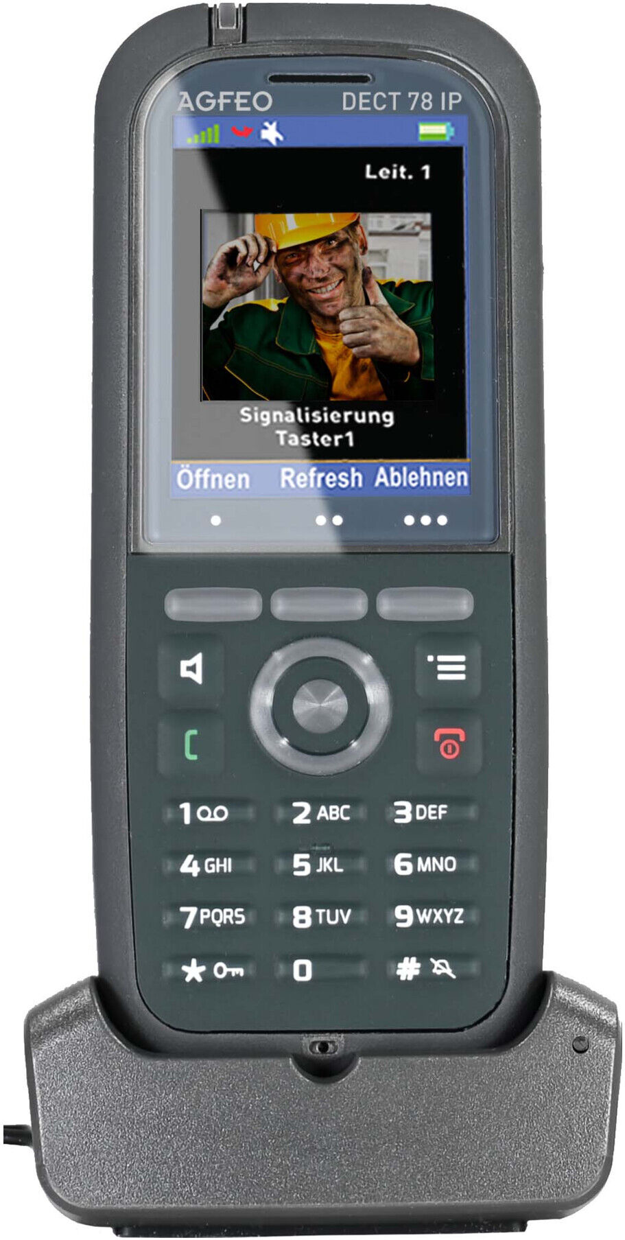 AGFEO DECT-IP-Telefon DECT 78 IP 2" Farbdisplay IP65 grau (6101650)