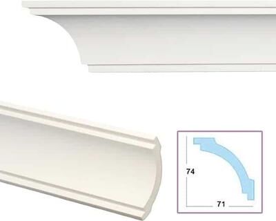 uDecor Smooth Cove 4.1-inch Crown Molding (8 pieces)