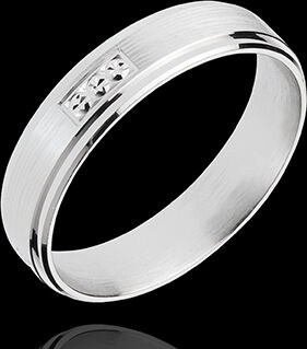 Edenly Ring Goldnugget aus Weissgold