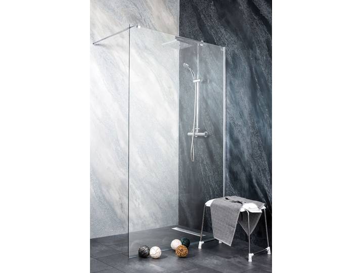 Walk-in-Dusche SANOTECHNIK Freedom II , grau (chromfarben), H:195cm, Duschwände, Walk-in-Dusche