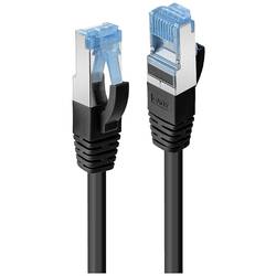 LINDY 47176 RJ45 Patchkabel CAT 6 S/FTP 0.50 m Schwarz vergoldete Steckkontakte 1 St.