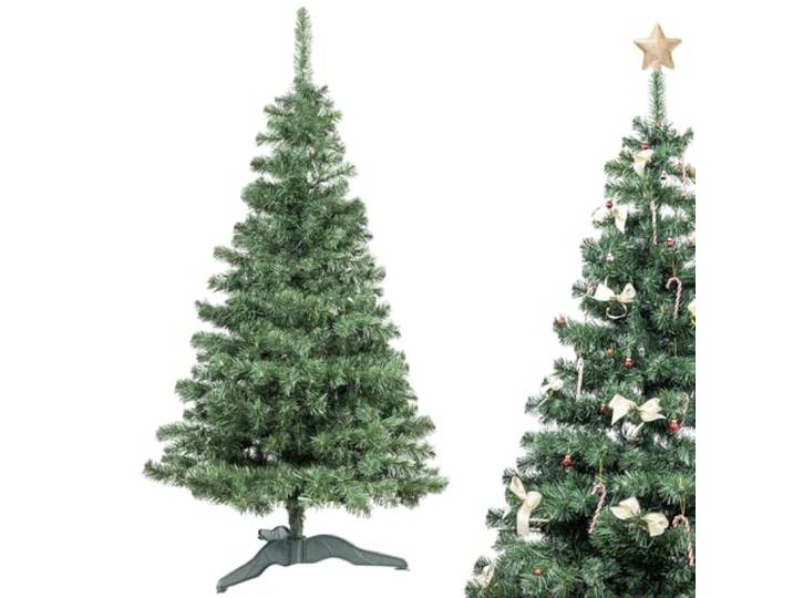 Creative Home Sapin de Noel Artificiel Taille : 180 cm Decoration Noel Pliable Support Stable à Branches Denses Sapin de Noël Artificiel Vert Foncé Intérieur et Extérieur