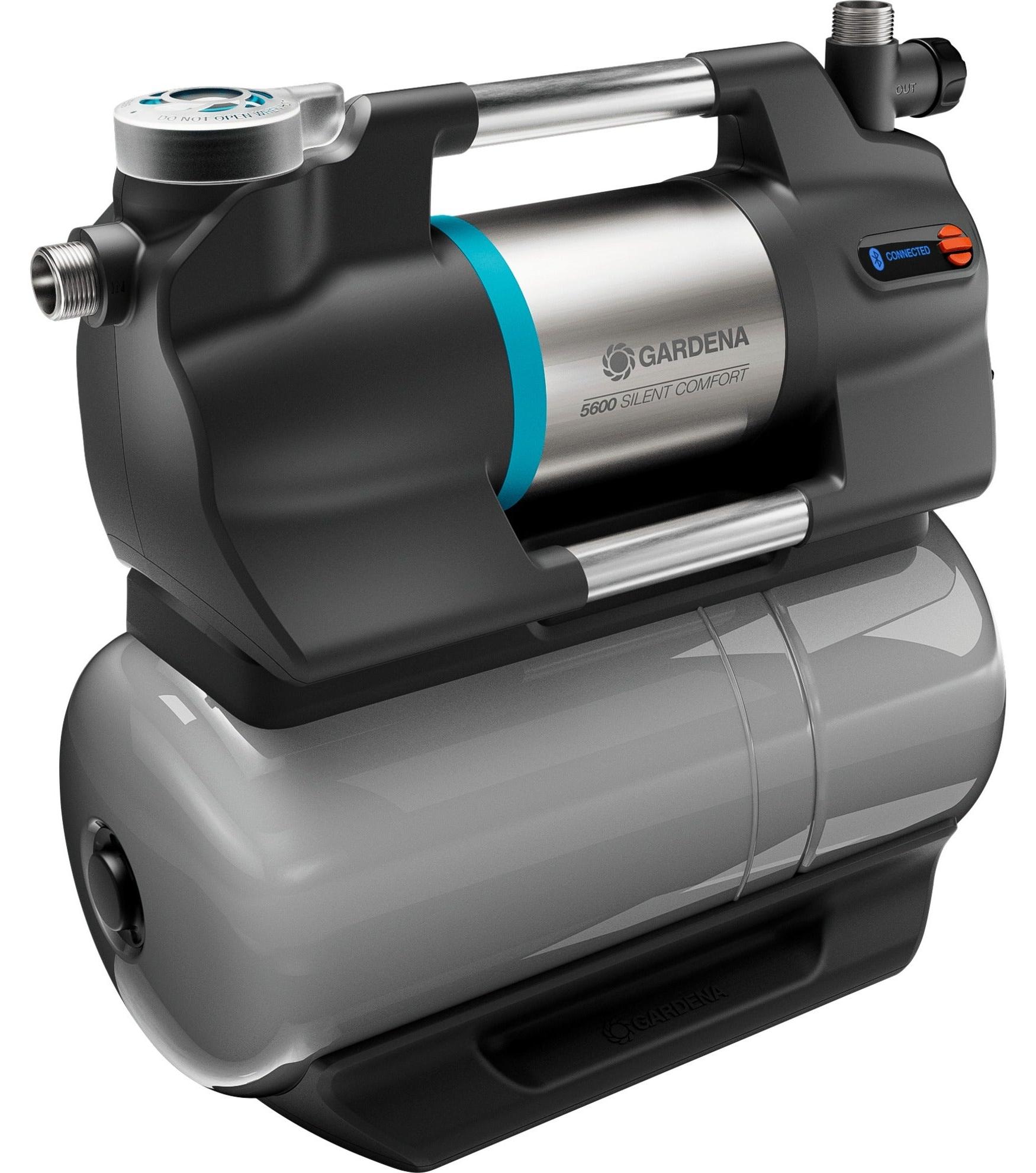 Gardena Pressure Tank Unit 5600 SilentComfort, 900 W, AC, 4,7 bar, 5600 l/h, IPX4, Schwarz, Grau
