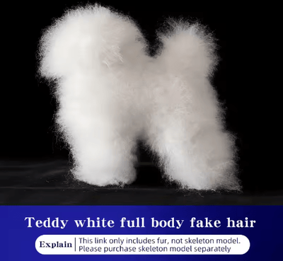 Inspire Picks Professional Teddy Dog Grooming Practice Model Full Body Simulation Pet Groomer Training Dummy teddy Hair White
