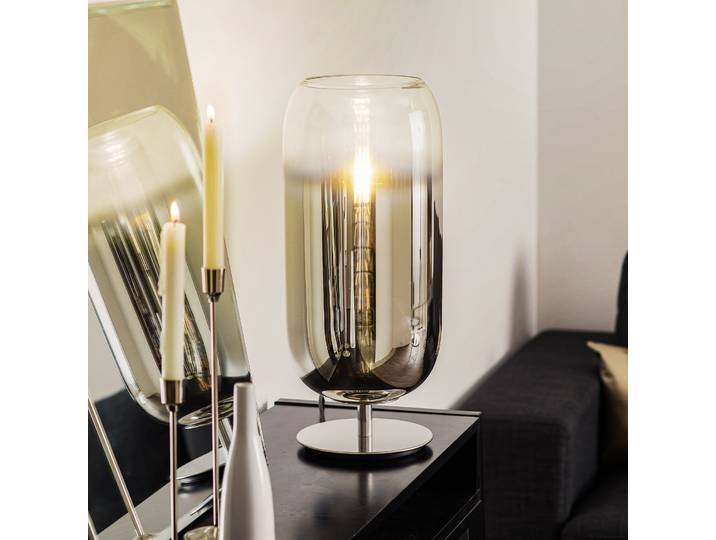 Gople Lampe de Table Silver - Artemide - Salon / séjour - Design - Verre - Avec abat-jour