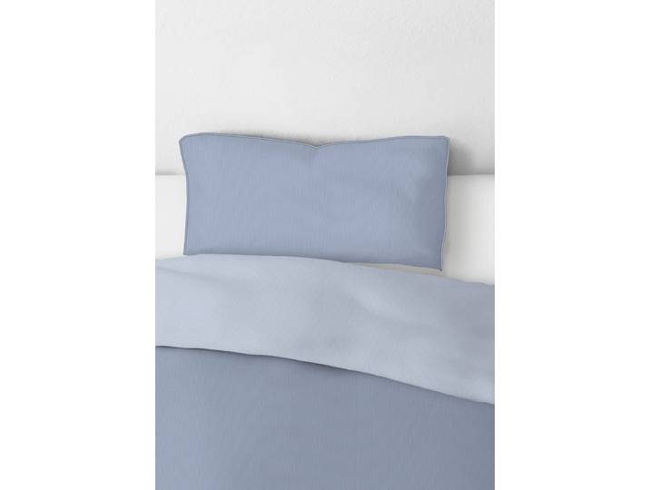 Mako-Satin Kissenbezug Papis Blau/Taubengrau 40 x 80cm Mako-Satin