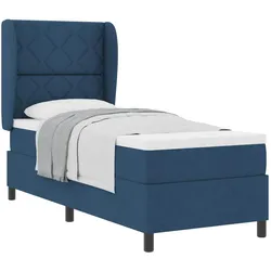 vidaXL, Boxspringbett, Boxspringbett Mit Matratze Stoff Blau (80 x 200 cm)