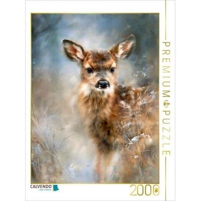 CALVENDO Puzzle Reh, ein stiller Waldbewohner ganz nah | 2000 Teile Lege-Größe 90 × 67 cm Foto-Puzzle für glückliche Stunden