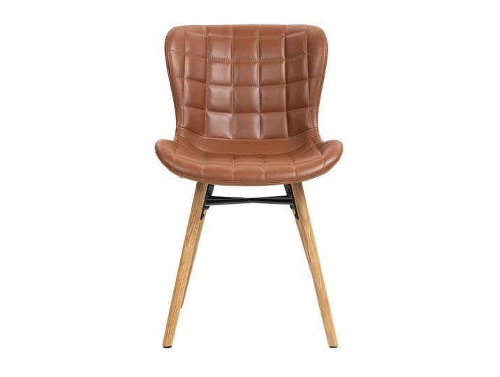 Chaise repas PU marron