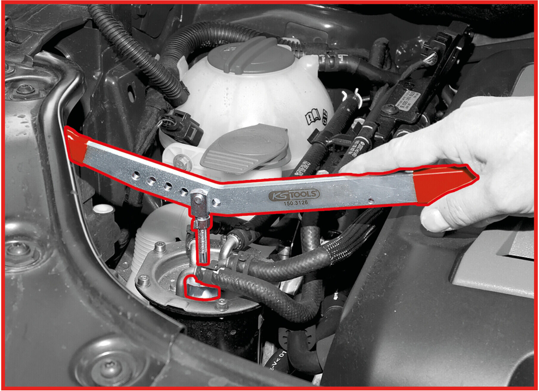 KS Tools Kraftstofffilter-Montagehebel für UFI Kraftstofffilterdeckel (150.3126)