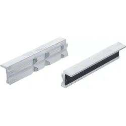 BGS 9284 Satz Schraubstock Schutzbacken aus Aluminium V + H Profil Breite 125mm 2 teilig