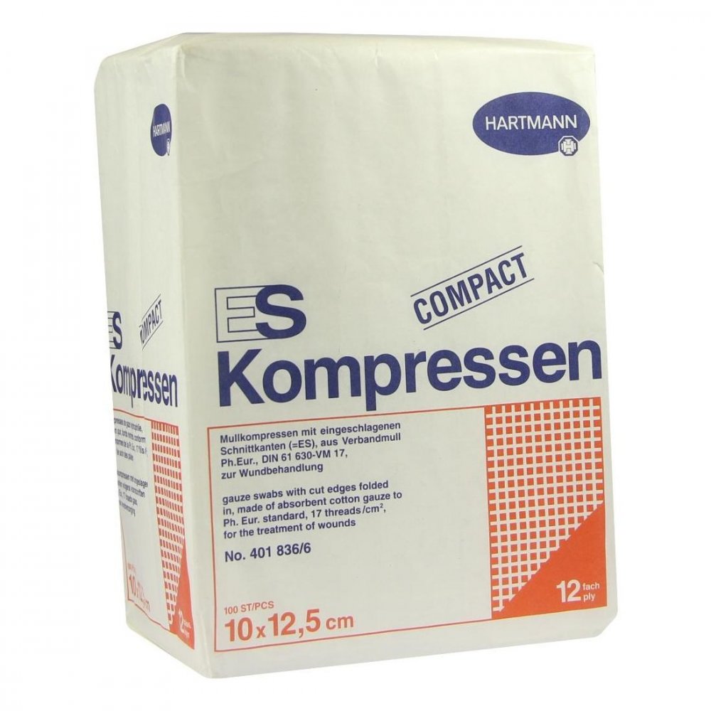 PAUL HARTMANN AG Es-kompressen unsteril 10x12,5 cm 12fach 01808974